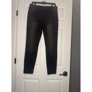 Prosperity Black Denim Raw Hem Jeans Size 30 Style SY006SF-BLK